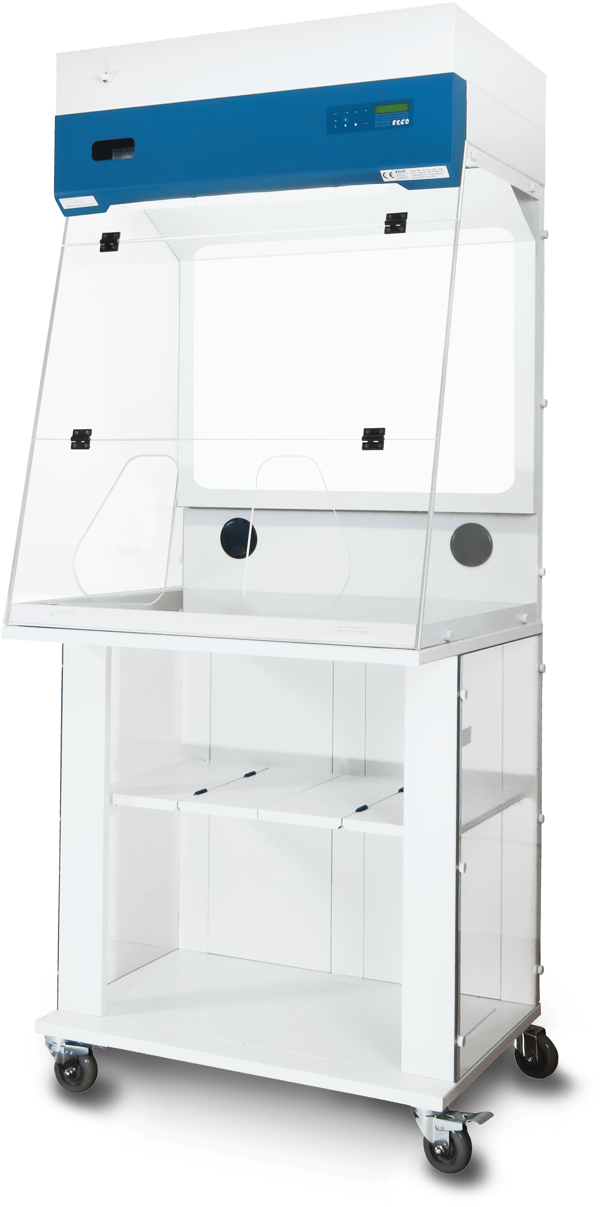 GS-Series ductless fume cupboard: stainless-steel made with  'Down-flow-suction' worktop