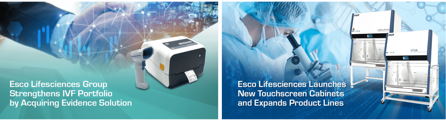 2022-2023 Esco Lifesciences Strategic Partnerships, Acquisitions, and Product Expansion-min