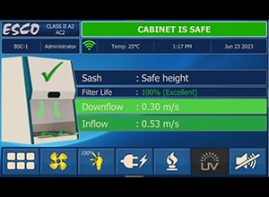 Ac2%20G4%20features touchscreen min - Esco Airstream NS G4 Class II Type A2 Biological Safety Cabinet