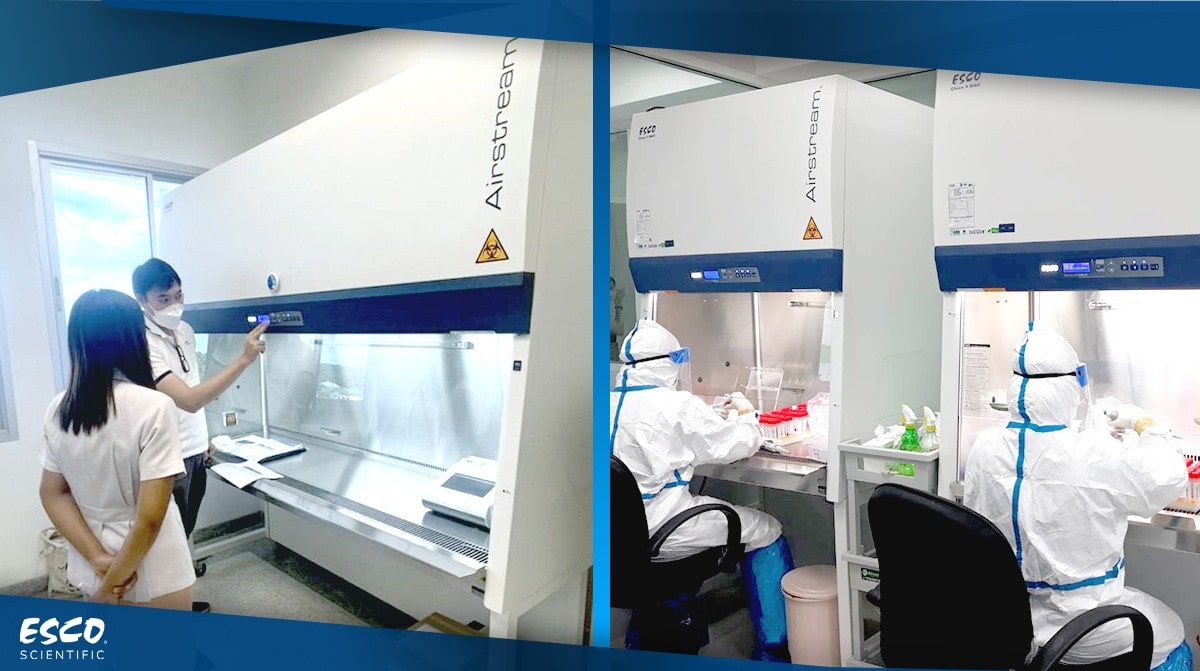 Newly installed Biological Safety Cabinets at Bang Saphan Hospital