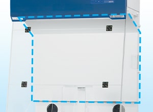 PW1 baffle line min - Esco Powdermax™ Fume Hood