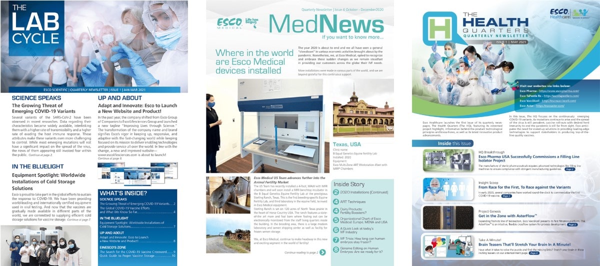 Newsletters, Safety Posters, and social media presence to keep customers updated