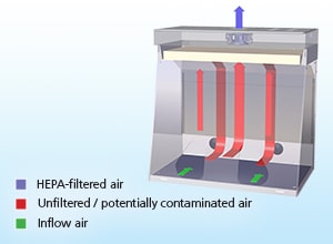 filtration system min - Esco Powdermax™ Fume Hood