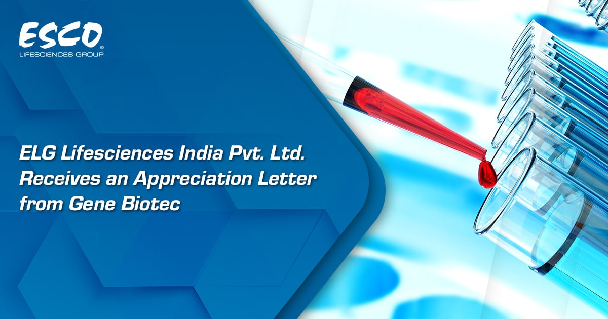 ELG Lifesciences India Pvt. Ltd. Receives an Appreciation Letter from Gene Biotec