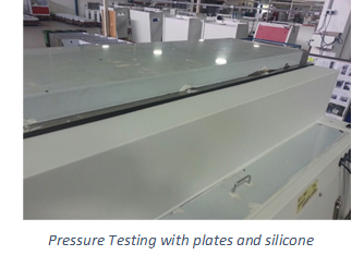 Pressure testing with plates and silicone