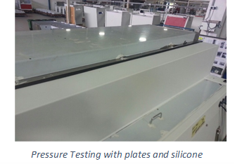Pressure testing with plates and silicone Pressure testing with plates and silicone