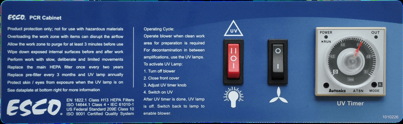 UV Light Box Workstation with Microprocessor Controller