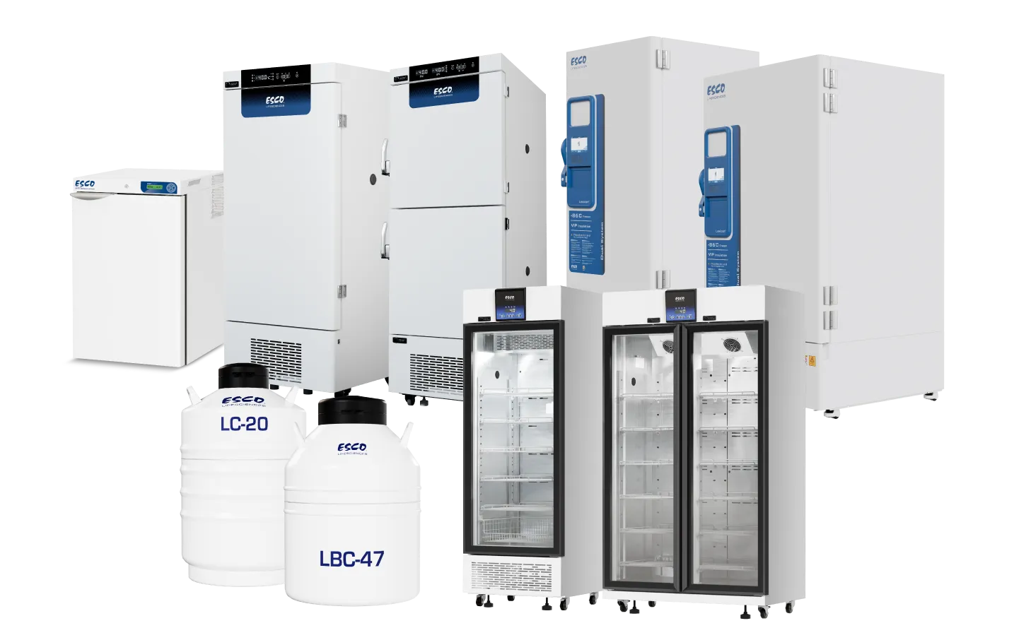 Laboratory refrigerator, freezer, ULT freezer and LN₂ storage for sample and reagent storage